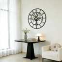 Large Tree of Life Wall Clock, Metal Large Modern Wall Clocks for Living Room, 22 in Oversized Battery Operated Silent Clock for Office,Living Room,Kitchen Decor