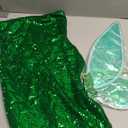 fyclemt Women Halloween Forest Fairy Costume Dress Sexy Fairy Tale Princess Fairy Dress with Wings Fancy Halloween Party (Small, Green Style B)