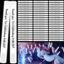 Libima 50 Pcs White Glow Sticks Bulk for Wedding Reception 16" Light up Foam Sticks LED Cheer Batons Wedding Wand Glow in the Dark Flashing for Raves Carnival Party Supplies Favors