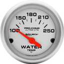 Auto Meter 4337 Ultra-Lite Electric Water Temperature Gauge, Silver