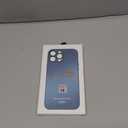 Compatible with iPhone 14 Hard Body AG Glass Matte Frost Cellphone Mobile Basic case Cover casing funda para Drop Protection Camera Lens Protection Raised Bezels (Blue)