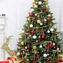 Ayesha 24 Pcs Velvet Christmas Tree Bows Velvet Ribbon Bows for Christmas Tree Decorations Door Garland Wreath Bow Decor (Khaki)