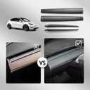 KKTR-CAR Dashboard Cover Wrap and Front Door Inner Armrest Panel Cover Trim Compatible with Tesla Model 3 2021-2023 Model y 2020-2025,NOT for Performance (Matte Carbon Fiber Pattern, 4pcs)
