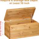 2 Pack Soft Close Toy Box Hinges for Heavy Curved, Round, Arched and Flat Lids - HBL' 150N Gas Strut Spring Safety Hinges to Slow Down and Slow Close, Also Works for Flat Lids.