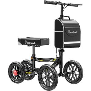 BlessReach All Terrain Knee Scooter for Adults Foot Injuries,11” Big Wheels
