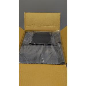(100) Ultra Thin 5.2mm Clear CD Jewel Boxes with Built in Black Tray #CDBS52