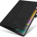 Case for Galaxy Tab S8 Plus/S7 FE/S7 Plus 12.4 Inch PU Leather Cover with Card Slot Pen Holder for (SM-X610/X616B/X800/X806/T730/T736B/T970/T975)- Black