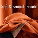 MIULEE 96" Long Room Darkening Curtains Thermal Insulated Drapes Solid Window Treatment Set Grommet Top Light Blocking Blackout Curtain for Fall Living Room/Bedroom 2 Panels Orange