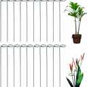 24 Inches Single Stem Plant Support Stakes Steel Garden Stakes Plant Atem Support, Pack of 20
