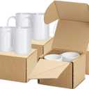 PYD Life 8 Pack 15 OZ Sublimation Ceramic Mugs Blanks Coffee Mugs White Photo Cups Bulk for Cricut Mug Press Print