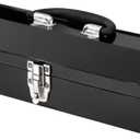 Portable Steel Tool Box with Metal Latches - 16" Portable Hip Roof Design for Car, Truck, Tractor & Home Use (Black)