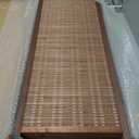 6 Panel Room Divider Short Folding Screen Divider,Double Sided Bamboo Panel Divider for Room Separation,Brown,47.2" H x 92.1" W