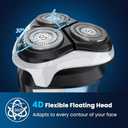 SweetLF Electric Razor for Men with Pop-Up Trimmer, IPX7 Waterproof Electric Shaver, Rechargeable Cordless Shavers for Men, Type-C, 120Mins Runtime, Plug & Play, Blue