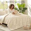 Amlie Home Tufted Boho Comforter Set King Size, 3 Pieces Soft Textured Bed Set, Lightweight Breathable Comforter for All Seasons, Farmhouse Shabby Chic Jacquard Bedding, Cozy Gift for Women, Beige