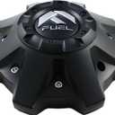 FUEL Matte Black Chrome Rivets Wheel Center Caps One (1) 1002-53B M-447 8-Lug (with Screws)