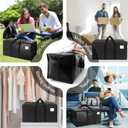 10 x VELVETSURE 12 Pack Heavy Duty Large Moving Bags W/Backpack Straps - Strong Handles & Zippers, Storage Totes, Fold Flat, Alternative to Moving Box and Storage Bin, Semi-Transparent+Blue+Black