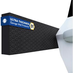 WP01 Garage Wall Protector Car Door Protector, Tool-Free, Designed in Australia (Black, 4 Pack)