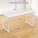 47 X 20 Inch Computer Desk, Power Outlets, USB-C, White, 48inch