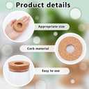 OLYCRAFT 10Pcs Cork Lids for Glass Planter 2.3-2.5 Inch Plant Corks with Center Hole Cork Stoppers for Hydroponic Plant Hydroponic Vase Lids Cork Replacement for Hydroponics Growing Vases