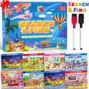 Search and Find Activity Books for Kids Ages 3-5, Car Airplane Travel Toys Games Activities for 3-5 4-8, Toddler Kid Road Trip Essentials, Preschool Learning Activities, Birthday Gifts for Boys Girls