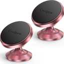 Coolpow2 Packs Magnetic Phone Holder for carStrong Magnetphone holders for your car phone holder Mount for Car4 Metal PlateUniversal Dash cell phone car mount for iphone Samsung car accessories (Rose)