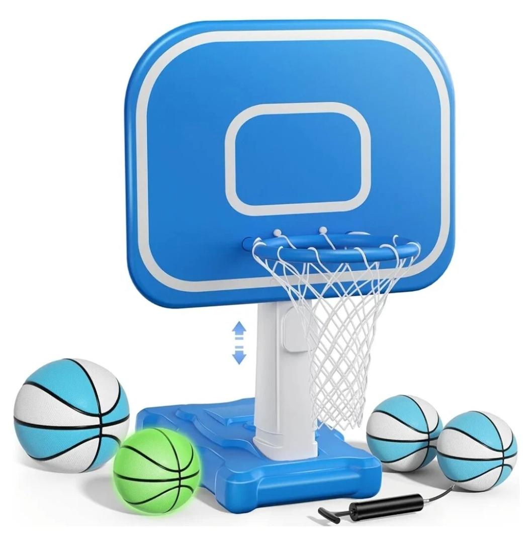 Uladis Pool Basketball Hoop 33"x26"x50" Pool Game with Adjustable Height