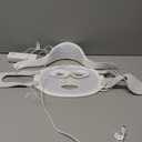 Red Light Therapy Mask for Face and Neck, 7 Colors with NIR Led Face Mask Light Therapy with Eye Protection and Remote, Rechargeable Ergonomic Design for True AntiAging Skincare at Home White