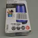 Silvercrest Portable Bluetooth Speaker with LED Color Changing Lights, TWS Function, TF Card/USB/AUX Support, HD Stereo Sound,Christmas Speaker, Bass Enhancement for Party, Outdoor, Camping (Black)