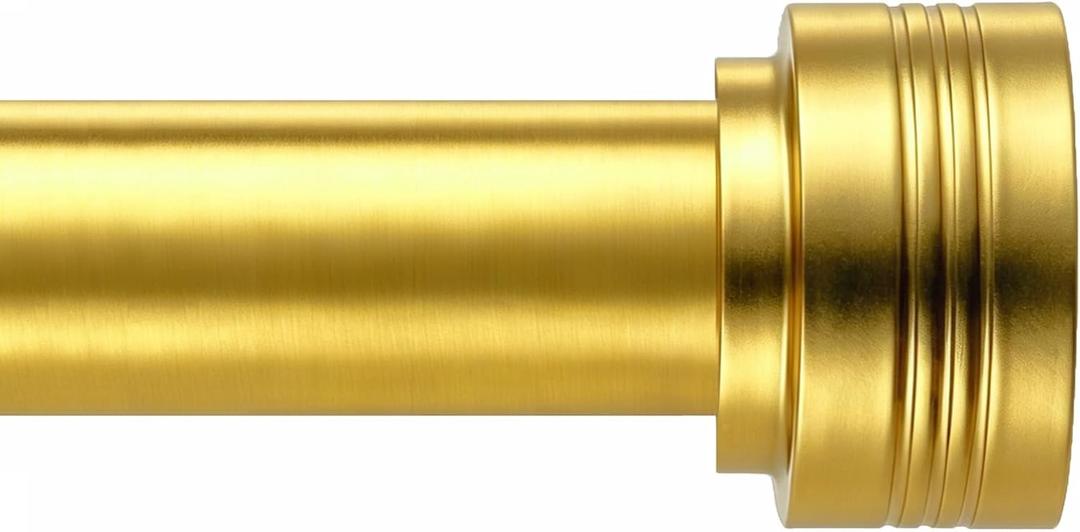 Gold Curtain Rods for Windows 18-88 Inch,Adjustable Length 1 Inch Diameter Heavy Duty Curtain Rod for Bedroom/Kitchen/Dorm/Apartment/Door
