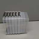 Citylife 1.3 QT 10 Pack Small Storage Bins Plastic Storage Container Stackable Box with Lids for Organizing, Clear White