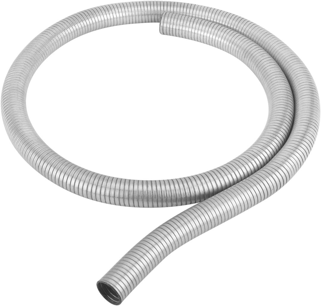 1.25" x 72" Length Universal Exhaust Flex Pipe, 1.25 Inch Flexible Exhaust Pipe