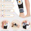 Cordless Leg Massager for Circulation and Pain Relief - 5000mAh Portable Heating Pad for Leg and Calf with 3-Level Vibration Massage, 104-140 Adjustable Temperature & 30/45/60 Min Timer