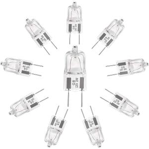 YBEK G8 Halogen Light Bulbs 20W 120V Under Cabinet Lighting Replacements 2Pin 2700K Warm White (Pack of 10)