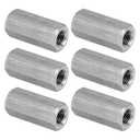 PATIKIL M8 x 1-Pitch 304 Stainless Steel Hex Coupling Nuts, 8Pcs 30mm/ 1.2" Length Fully Threaded Rod Coupling Nut Studding Connector Fasteners, Silver Tone