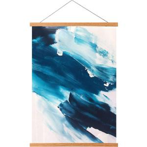 FALAMON Magnetic Poster Hanger Frame, 11x14 11x17 11x22 Teak Wood Magnet Poster Frame for Posters, Prints, Photos, Pictures, Maps, Scrolls, and Canvas Artwork (11L" x 0.7W")