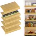 Wire Shelf Covers, Bamboo Wire Rack Covers for Pantry, Closet，Kitchen (5pcs, 24" W x 16" D, Natural)