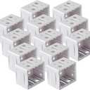 12 Pack 1 inch Blind Brackets, Vertical Blind Bracket Box Mounting Bracket Window Blinds Headrail Brackets, White