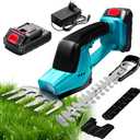 KingSom Cordless Hedge Trimmer,21V Electric Grass Shear Shrub Trimmers,2 in 1 Handheld Hedge Trimmers Grass Cutter,Cordless Grass Trimmer with Battery and Charger,Lightweight Bush Trimmer for Garden