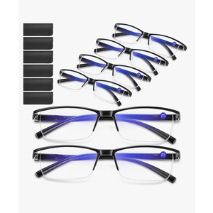 Reading Glasses Men,Spring Hinge Blue Light Blocking Readers,Anti Eyestrain Computer Magnifying Eyeglasses