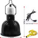 Reptile Light Fixture 2 Pack 5.5 Inch Deep Dome Lamp Fixture,Optical Reflection Reptile Basking Heat Bulb Lampshade for Bearded Dragon, Turtle, Snake and Lizard Terrarium
