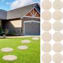 12 Pack 15.5" Garden Stepping Stones Outdoor Octagon Resin Stepping Stone with Ground Stakes Plastic Decorative Pathway Pavers for Walkway Garden Lawn Yard Home