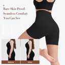 Tummy Control Shapewear for Women,Seamless High Waist Underwear, Faja Body Shaper Panties, Thigh Slimming Shorts (Black, XXL)