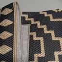 Lahome Bijou Moroccan Easy Jute Carpet, 3x5 Indoor Outdoor Entryway Patio Rug 3x5 Farmhouse Black Washable Living Room Rug, Non Slip Indoor Outdoor Carpet for Patio Courtyard Deck