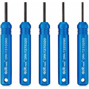 JRready ST5228 Extractor Tools,Removal Tools Kit for JST/AMP .062" /Molex .062" & .093 Pin and Socket Connectors, Male and Female Connector Tube Type Pin Extractor Tool kit 5PCS Sizes