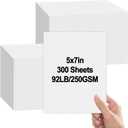 party greeting 300 Sheets Linen Invitation Cardstock 5x7 White Blank 92lb 250GSM Cover Card Stock Heavyweight Textured Paper Cardstock for Printer Index Cards Postcards Invitations Greeting(White)