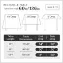 WIGENIUS 10 Pack White Table Cloth Rectangle 60X126 Inch Tablecloth Fit 8FT