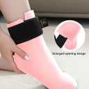 highco Ankle Ice Pack Wrap for Swelling and Injuries Recovery,Reusable Gel Ice Pack for Foot and Ankle,Ice Cold Compression Sock for Foot Heel Wrap,Tendonitis,Plantar Fasciitis,Swelling,Sprained,Pink