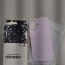 ORNARTO Compatible with iPhone 16 Case 6.1", Slim Liquid Silicone 3 Layers Full Covered Soft Gel Rubber Shockproof Phone Case, Protective Cover with Anti-Scratch Microfiber Lining-Pastel Lilac