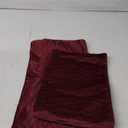 DEZENE Burgundy Throw Pillow Covers: 2 Pack 20x20 Inch Original Striped Velvet Square Decorative Pillow Cases for Farmhouse Couch (20" x 20" (Pack of 2))