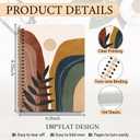 JRTW Boho Abstract Notebook Journal, Abstract Sun Sunrise Sunset Mountain Plant Aesthetic Journal Notebooks for Note Taking, Boho Office Supplies, Spiral Notebook 5.5x8.3 Inch